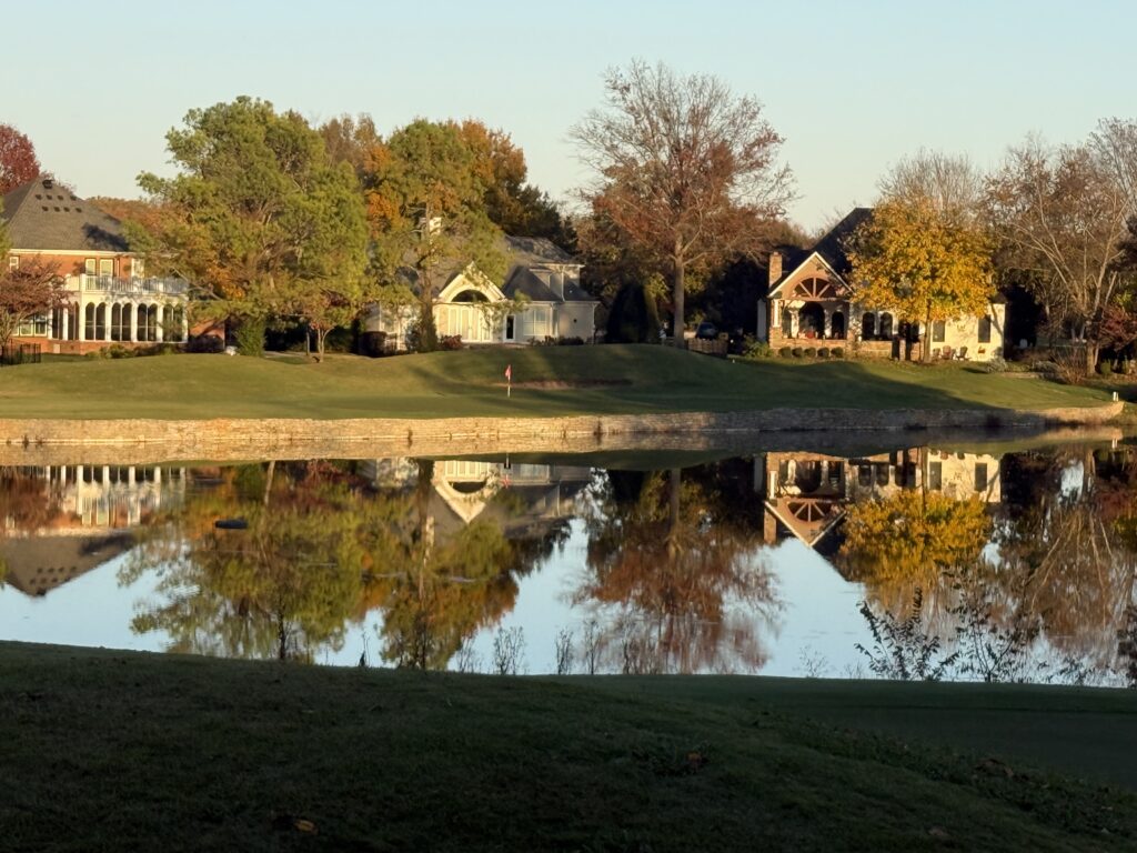 The 7th at Indian Hills: It looks like a mirror, but it's actually a graveyard for ProV1s

Burn Rating 9/10 Financial and Emotions Damage